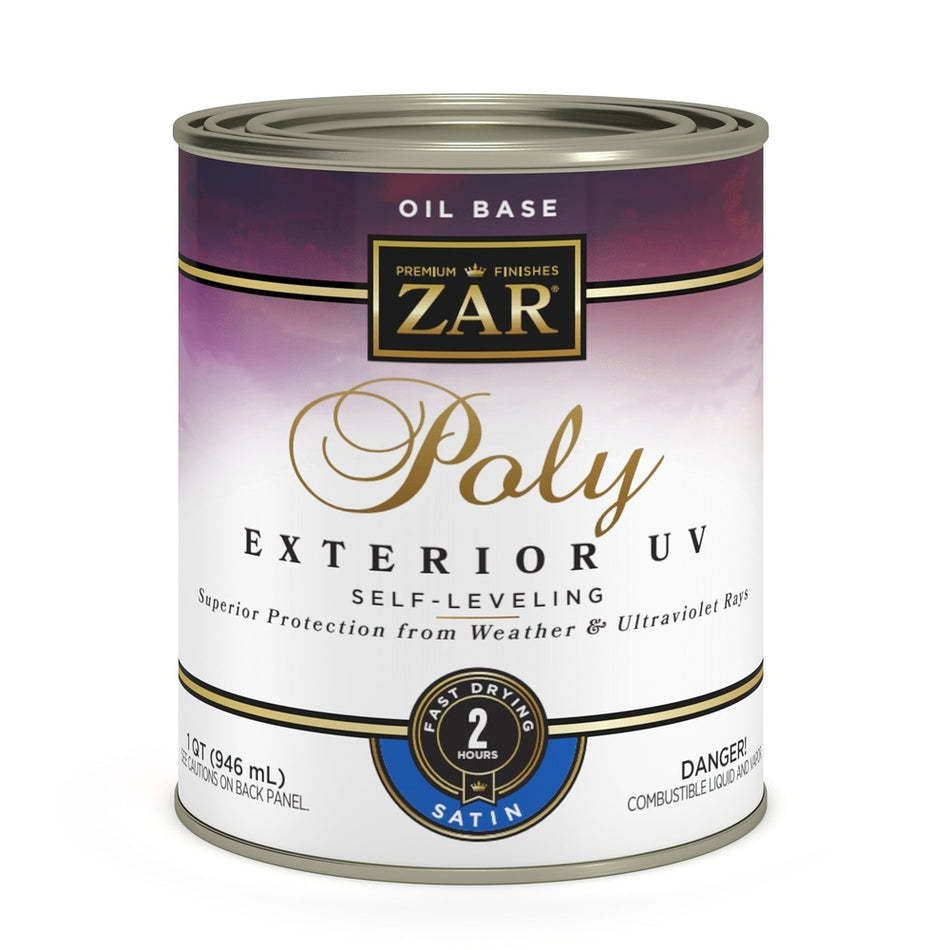 Sika 832718 Zar Oil Base Poly Exterior UV, One Quart, Clear Satin