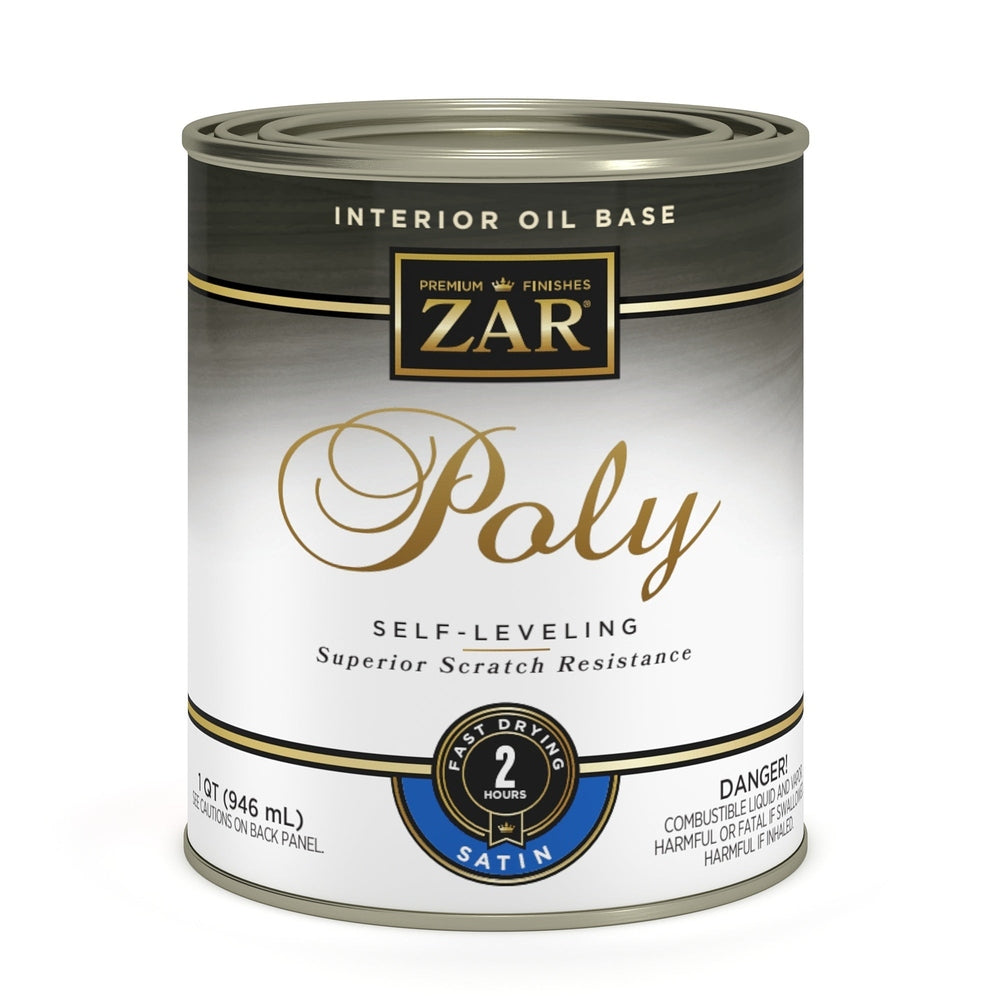 Sika 32912 Zar Interior Oil Base Poly, One Quart, Clear Satin