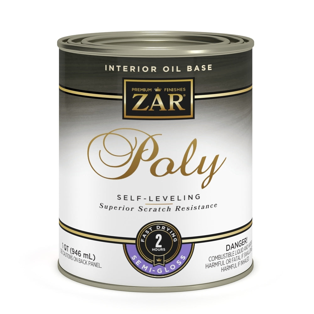 Sika 33012 Zar Interior Oil Base Poly, One Quart, Clear Semi-Gloss