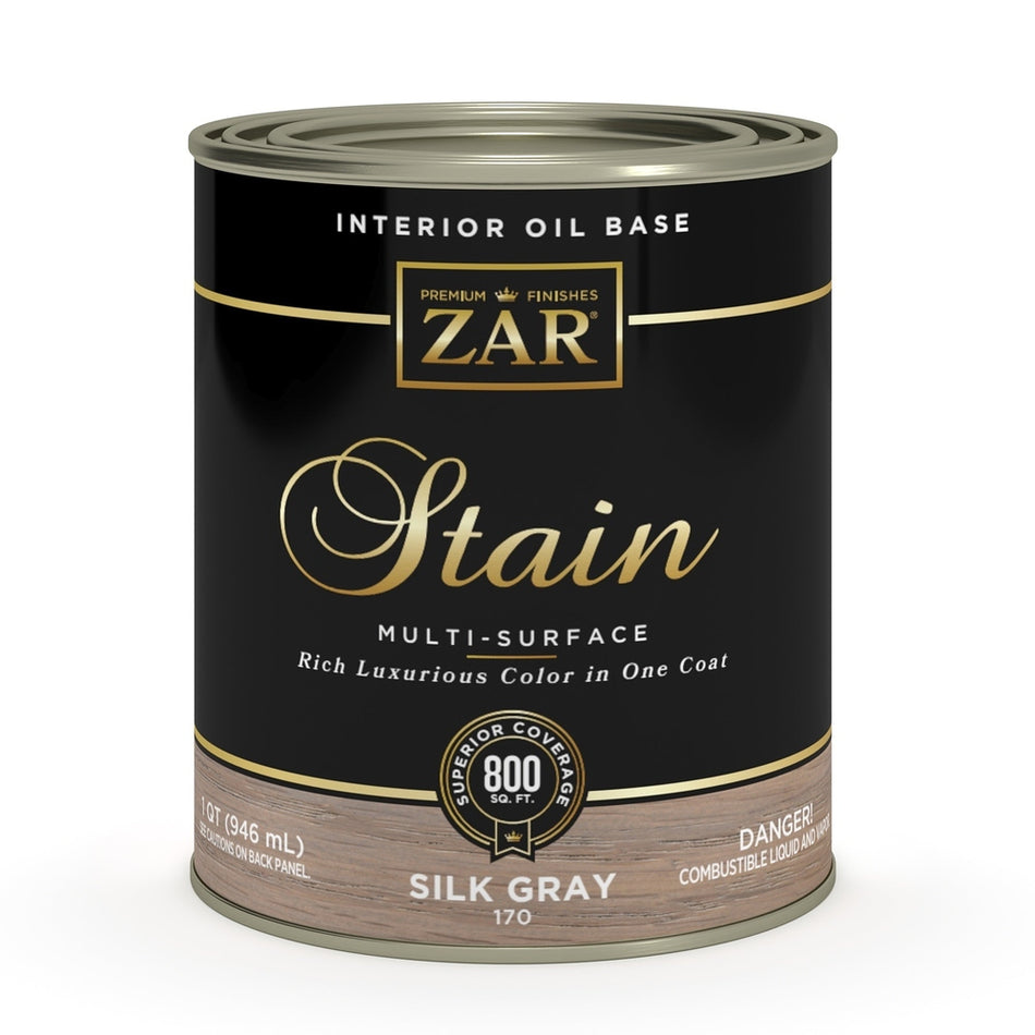 Sika 831451 Zar Interior Oil Base Stain, One Quart, Silk Gray