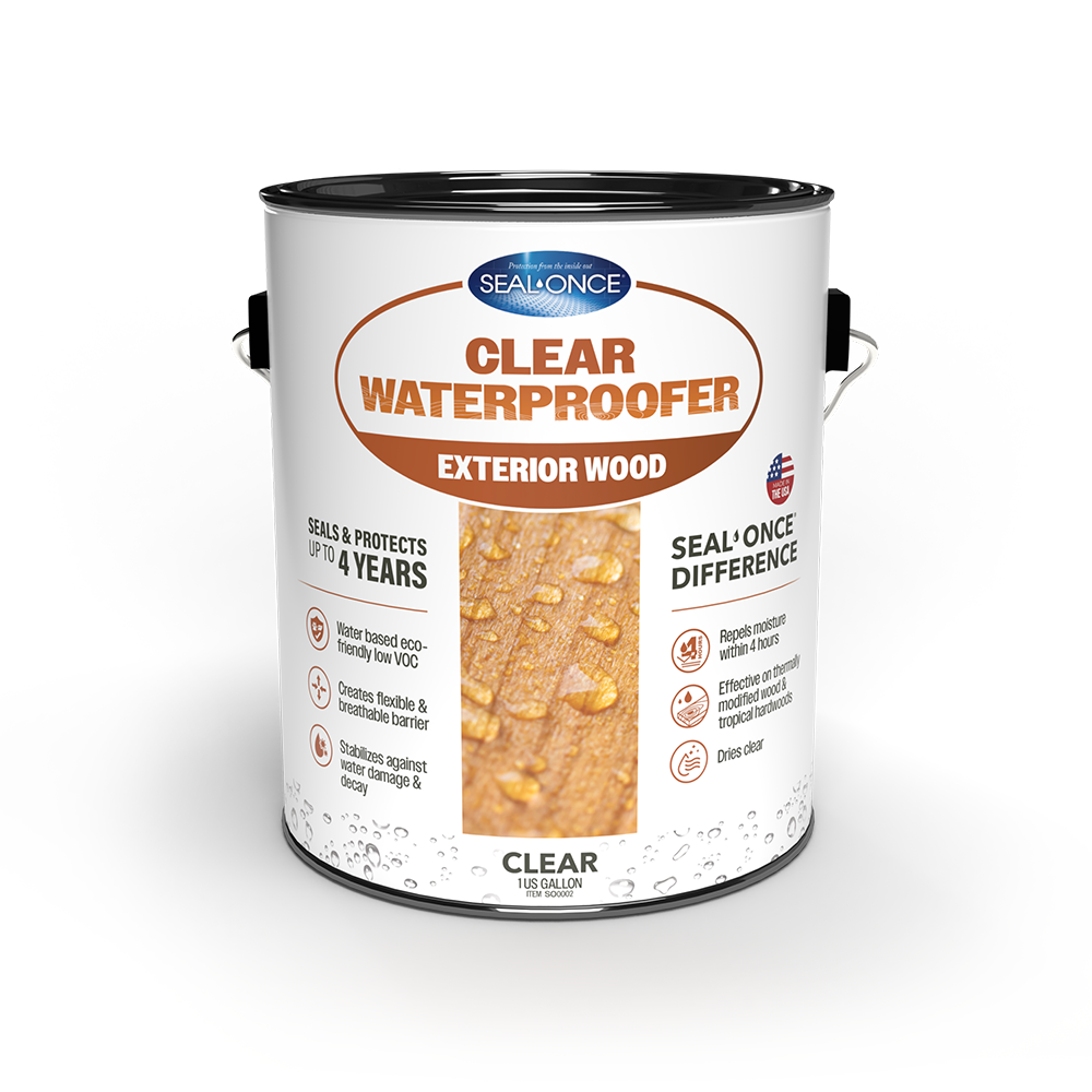 U-C Coatings SO0002 Seal-Once Clear Waterproofer Exterior Wood, 1 Gallon