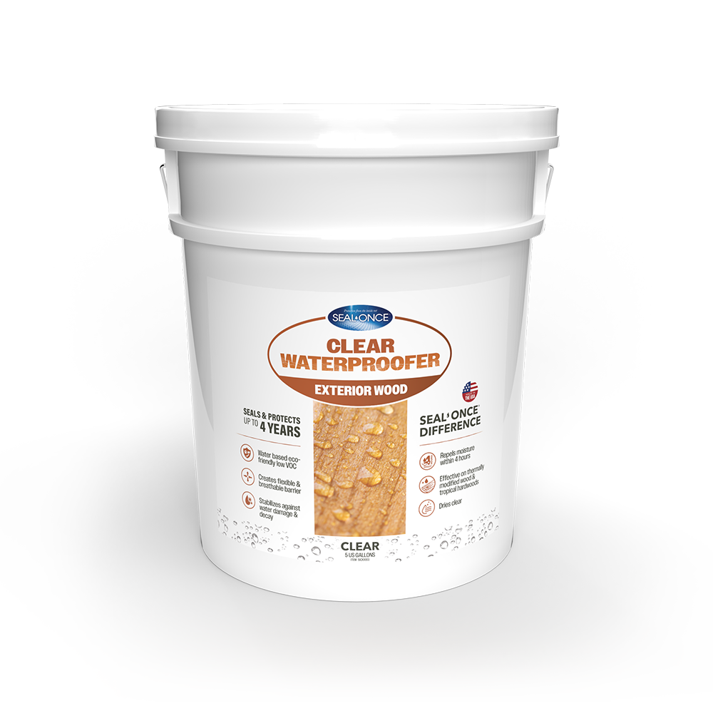 U-C Coatings SO0003 Seal-Once Clear Waterproofer Exterior Wood, 5 Gallons