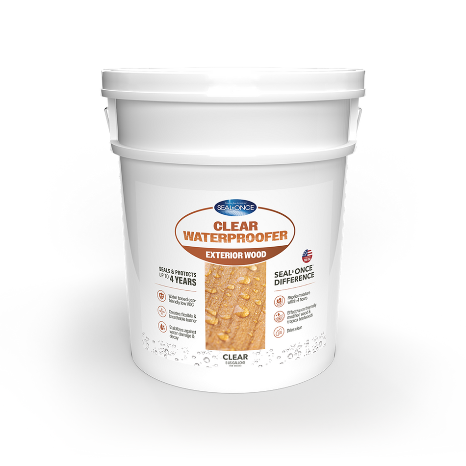 U-C Coatings SO0003 Seal-Once Clear Waterproofer Exterior Wood, 5 Gallons