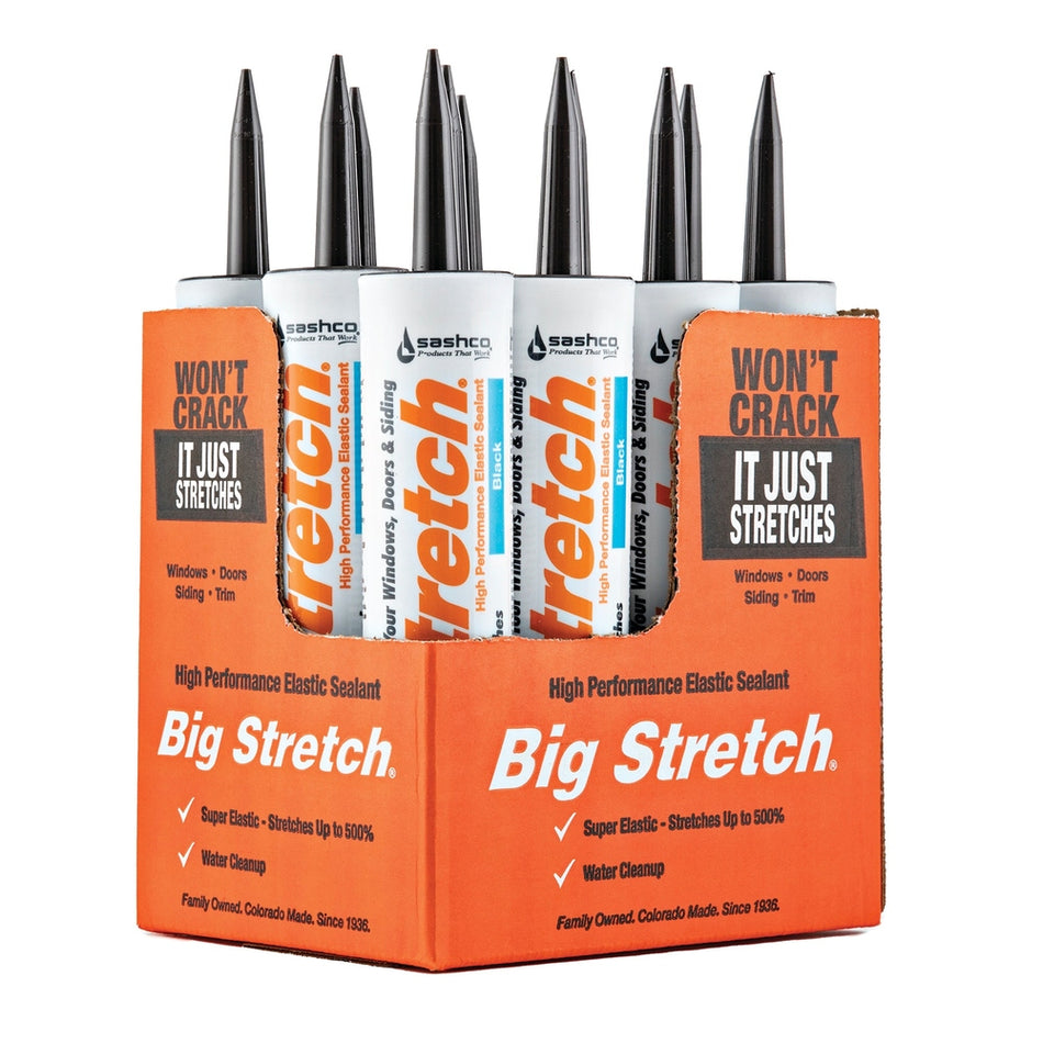 Sashco 10004 10.5 fl. oz. Black Big Stretch Elastomeric Sealant