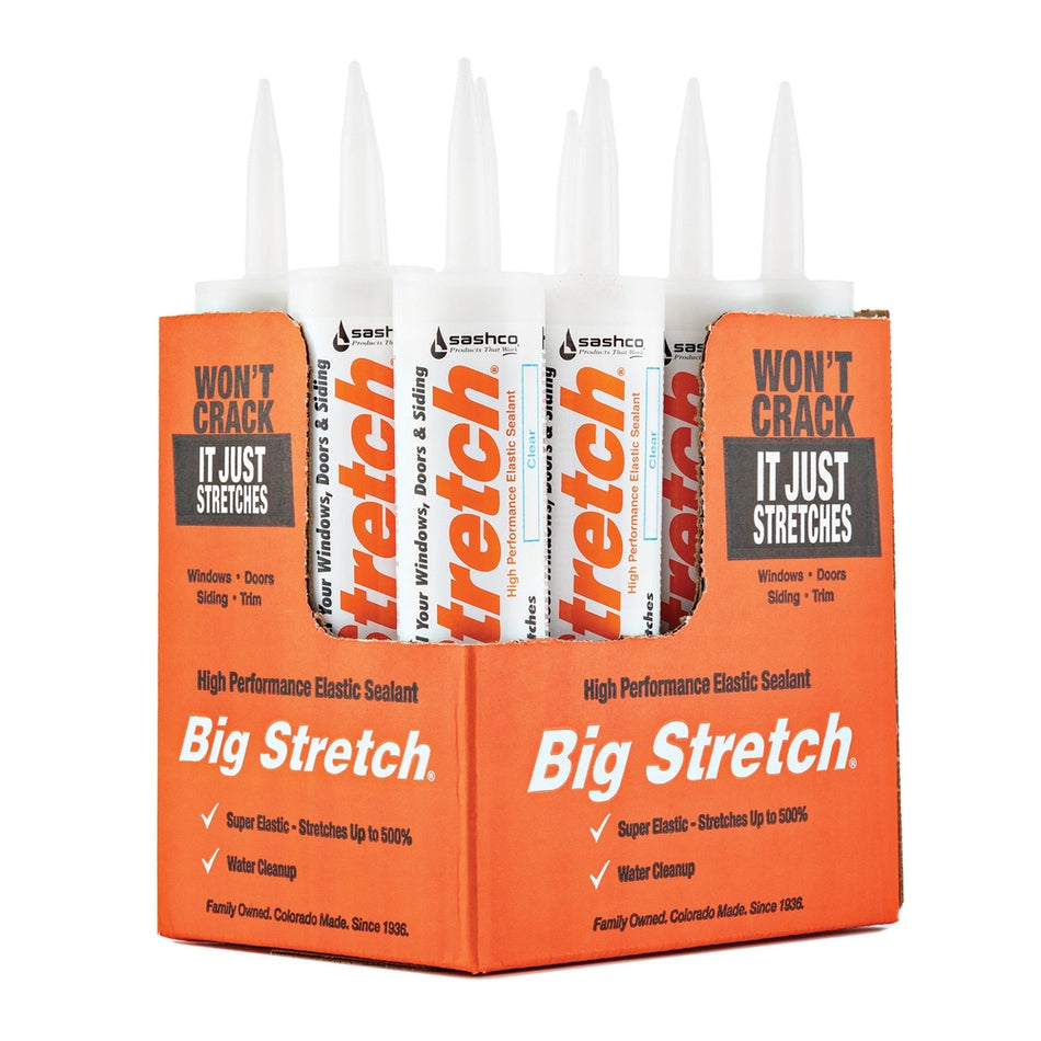 Sashco 10006 10.5 fl. oz. Clear Big Stretch Elastomeric Sealant