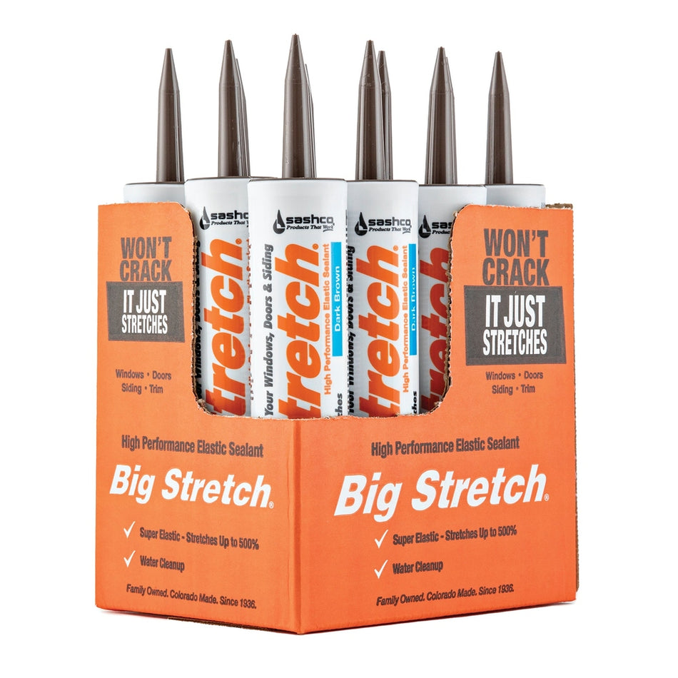 Sashco 10008 10.5 fl. oz. Dark Brown Big Stretch Elastomeric Sealant