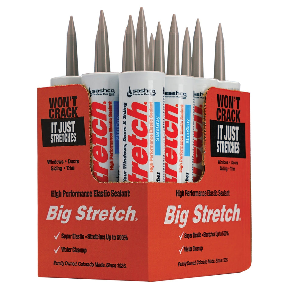 Sashco 10026 10.5 fl. oz. Slate Gray Big Stretch Elastomeric Sealant