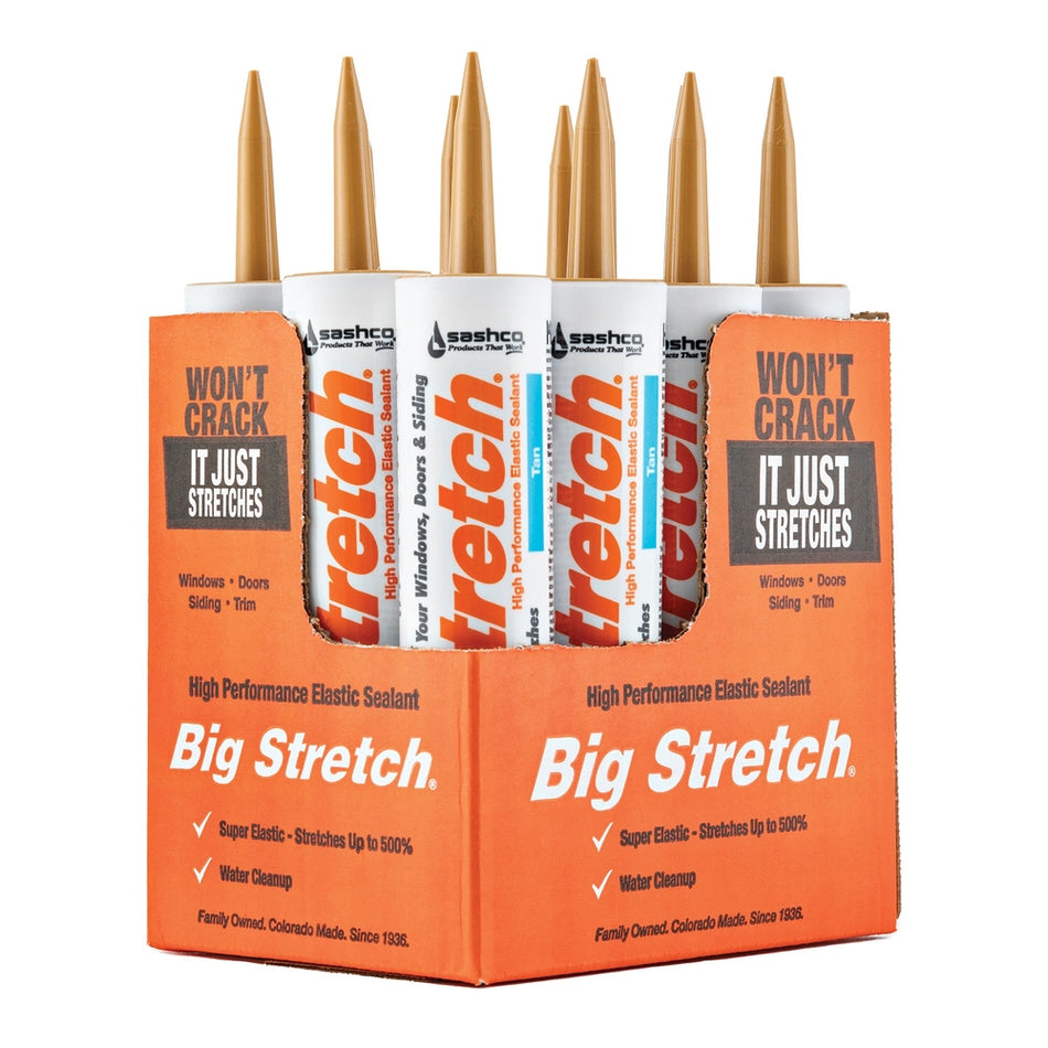 Sashco 10014 10.5 fl. oz. Tan Big Stretch Elastomeric Sealant