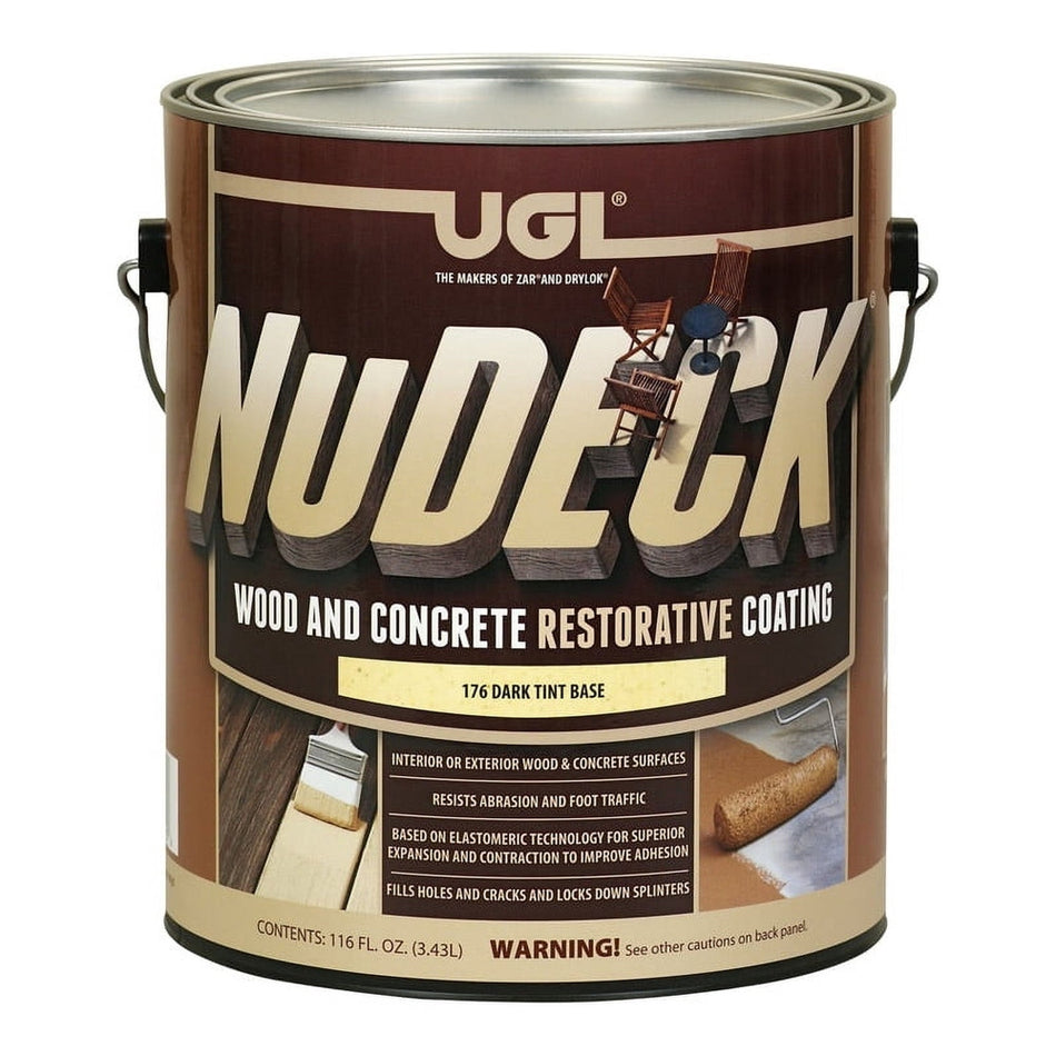 Sika 17613 Zar NuDeck Wood and Concrete Restorative Coating, One Gallon, Dark Tint Base