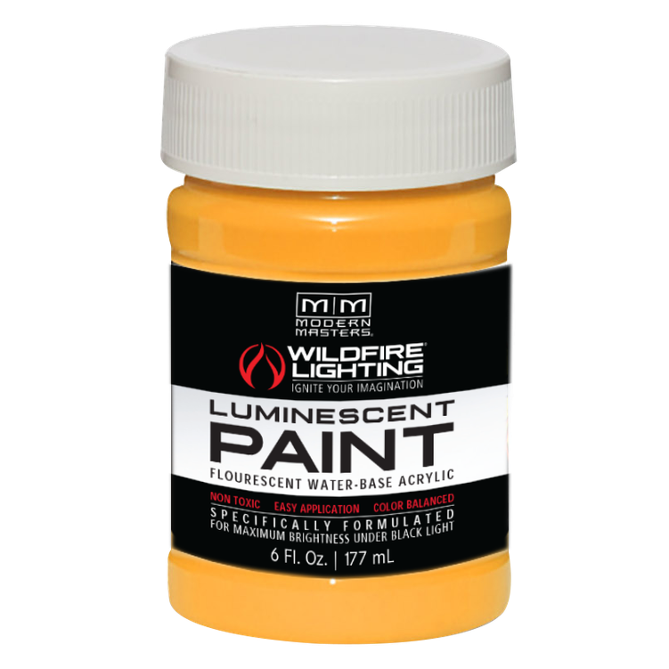 Modern Masters Wildfire Visible Luminescent Paint – Deep Yellow, 6 fl oz
