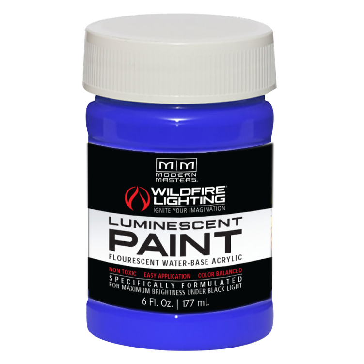 Modern Masters Wildfire Visible Luminescent Paint – Deep Blue, 6 fl oz