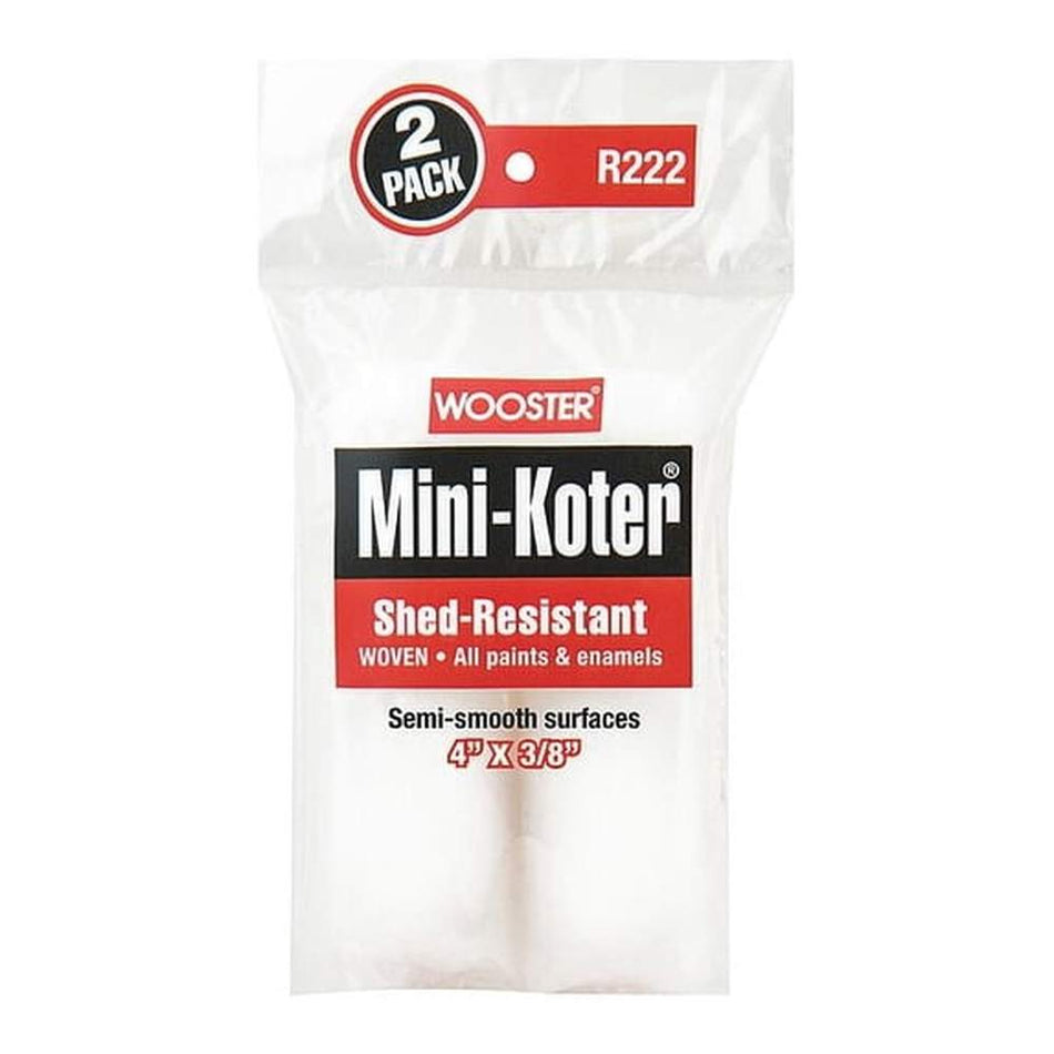 Wooster R222 4" × 3/8" Mini-Koter Shed-Resistant, 2-Pack