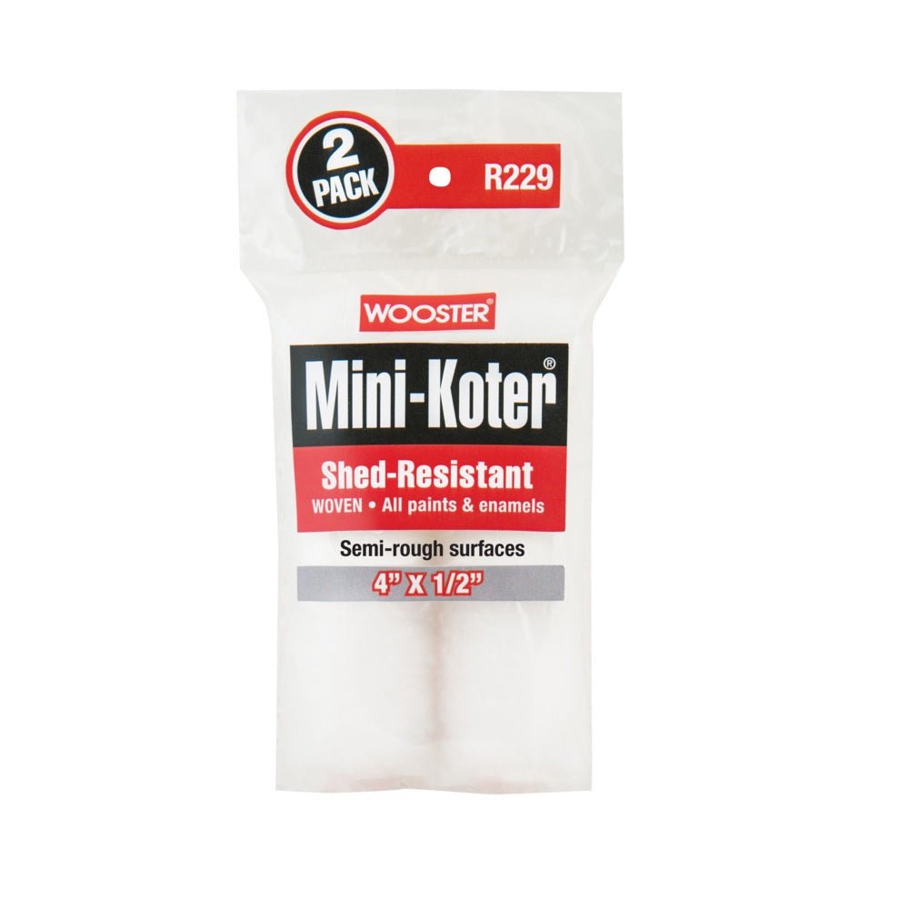 Wooster R229 4" × ½" Mini-Koter Shed-Resistant, 2-Pack