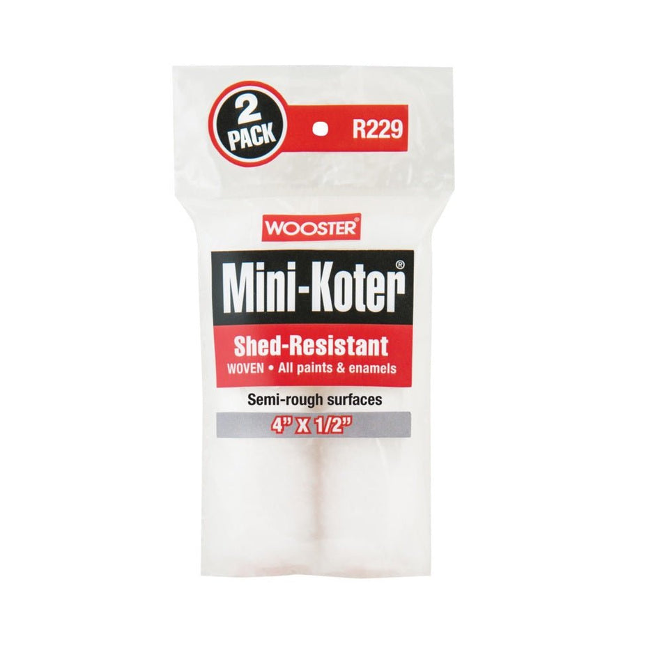 Wooster R229 4" × ½" Mini-Koter Shed-Resistant, 2-Pack