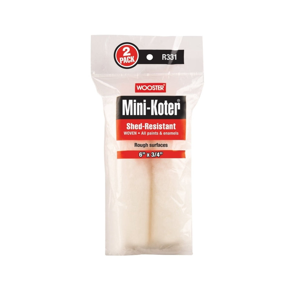 Wooster R331 6" × ¾" Mini-Koter Shed-Resistant, 2-Pack