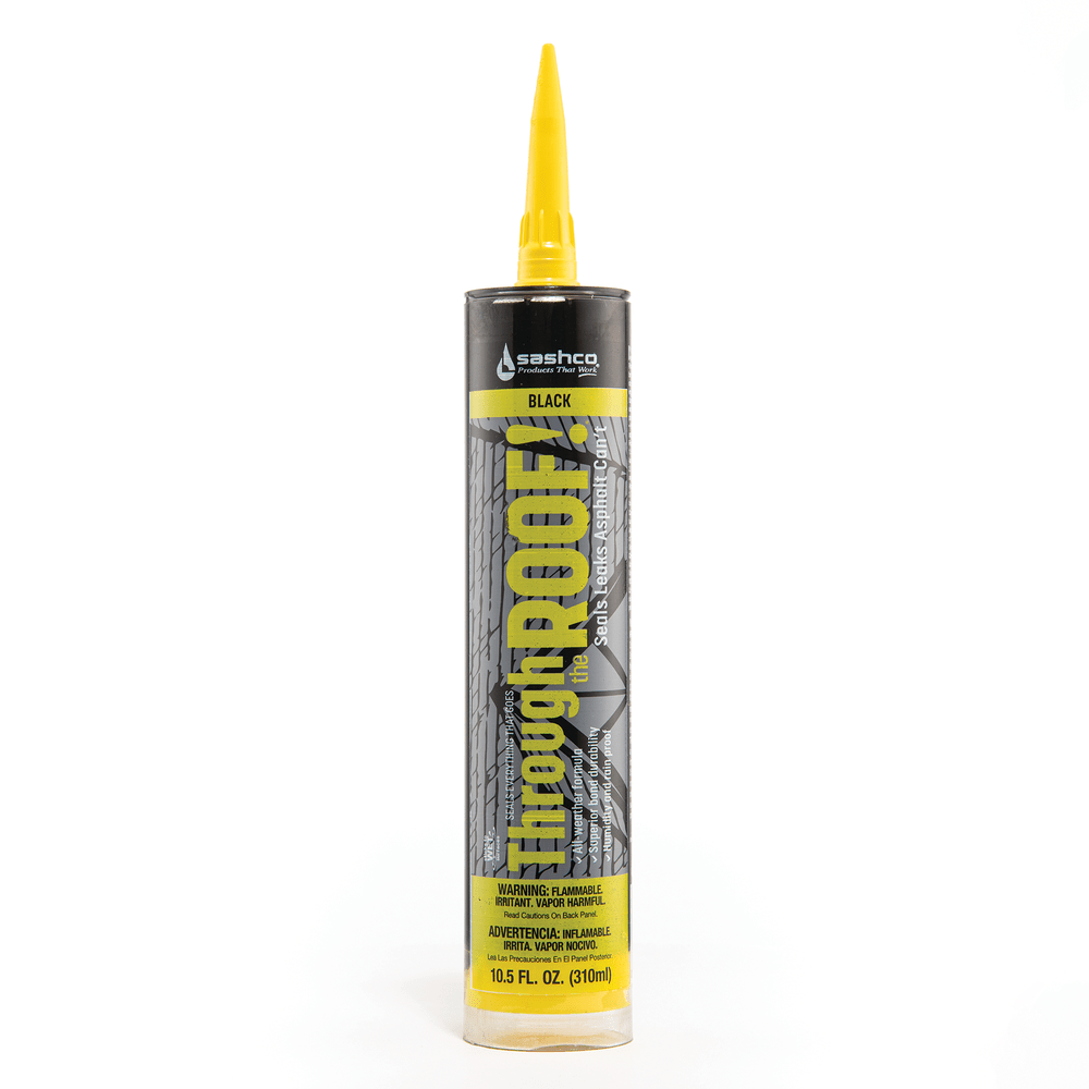 Sashco 14060 Through The Roof! Waterproof Sealant, Black, 10.5 fl. oz. Cartridge
