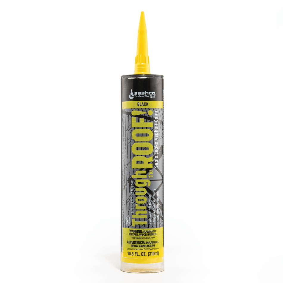 Sashco 14060 Through The Roof! Waterproof Sealant, Black, 10.5 fl. oz. Cartridge