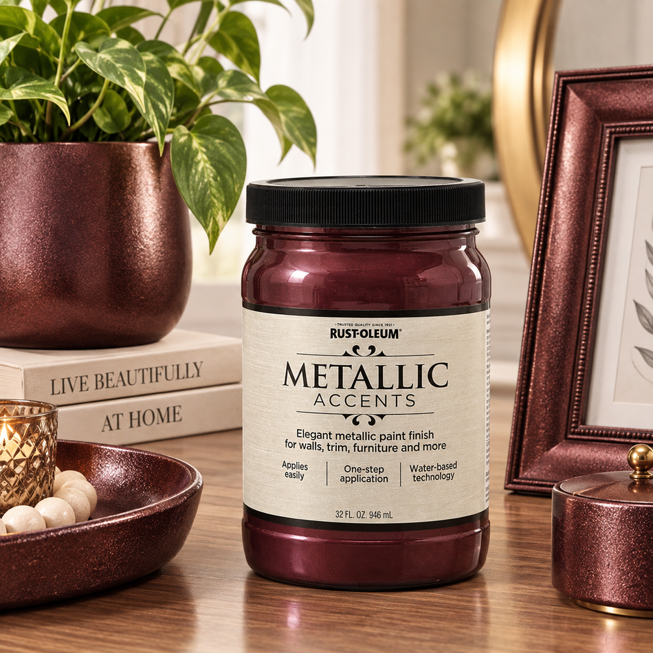 Rust-Oleum Metallic Accents Paint – Black Garnet – 1 Quart