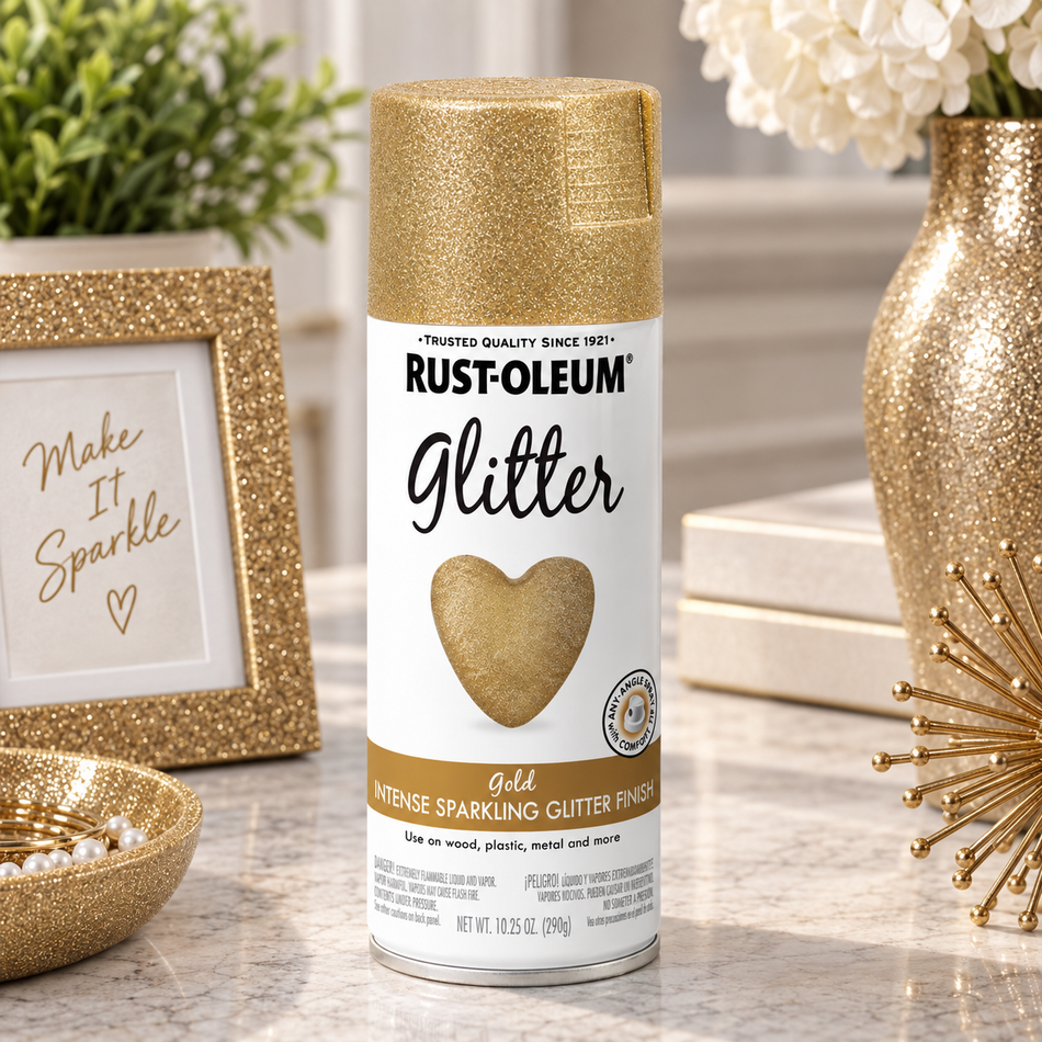 Rust-Oleum Specialty Glitter Spray Paint – Gold – 10.25 oz.