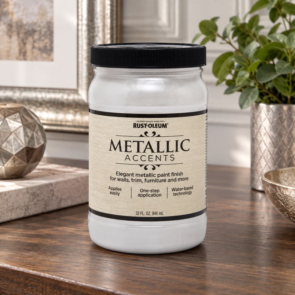 Rust-Oleum Metallic Accents Paint – White Pearl – 1 Quart