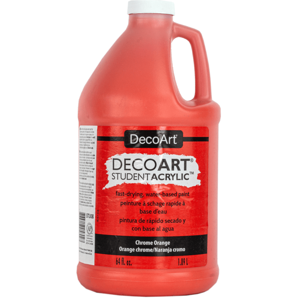 DecoArt STU08 Student Acrylic, 64 fl. oz., Chrome Orange