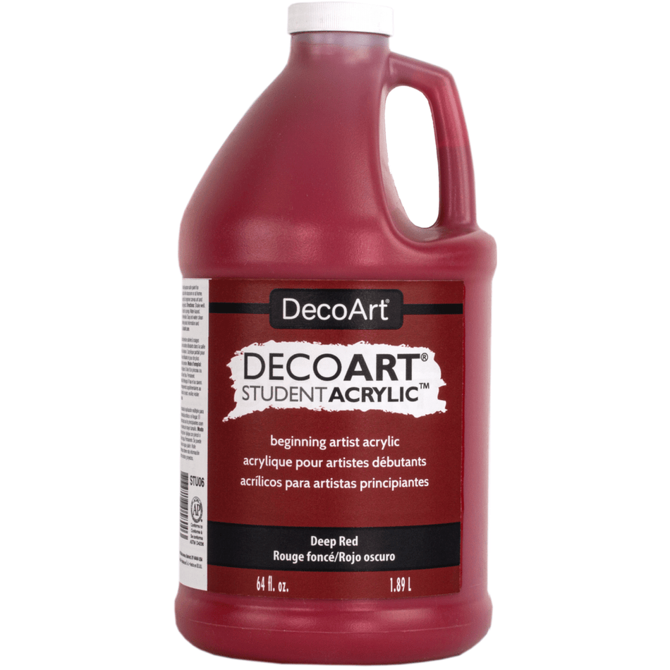 DecoArt STU06 Student Acrylic, 64 fl. oz., Deep Red