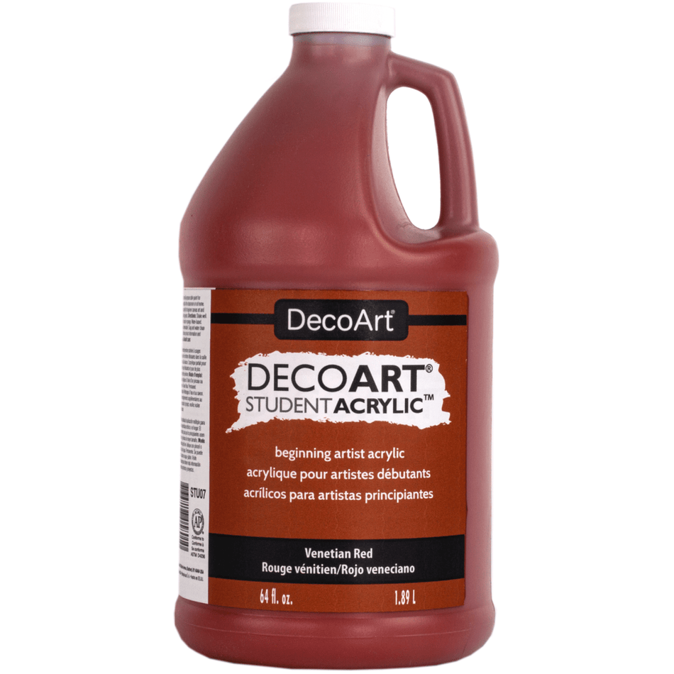 DecoArt STU07 Student Acrylic, 64 fl. oz., Venetian Red