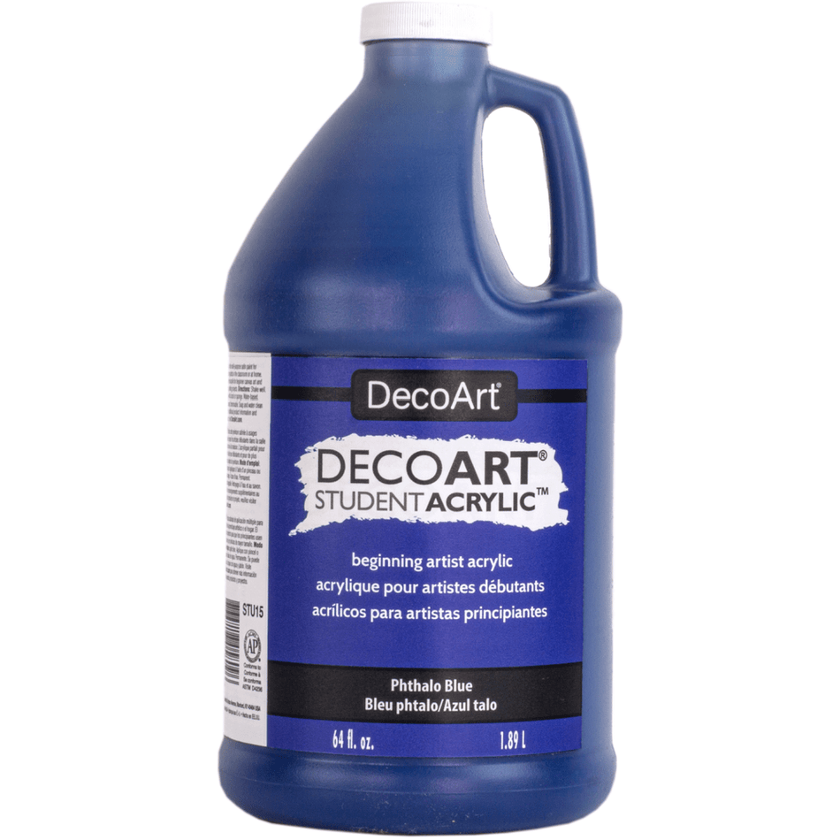 DecoArt STU15 Student Acrylic, 64 fl. oz., Phthalo Blue