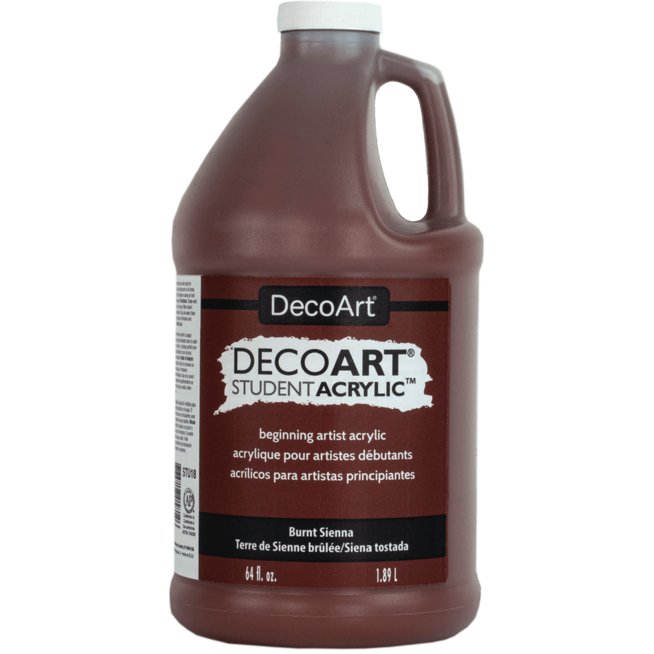 DecoArt STU18 Student Acrylic, 64 fl. oz., Burnt Sienna