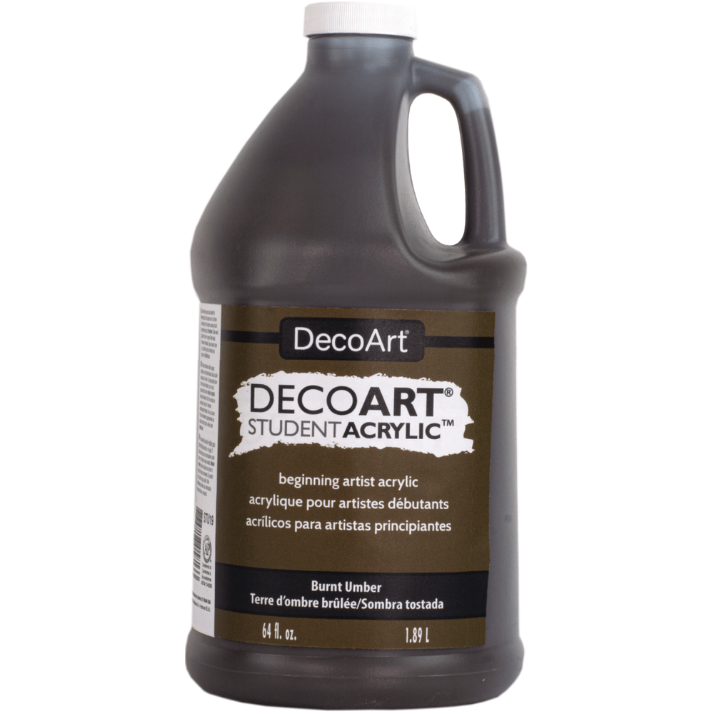 DecoArt STU19 Student Acrylic, 64 fl. oz., Burnt Umber