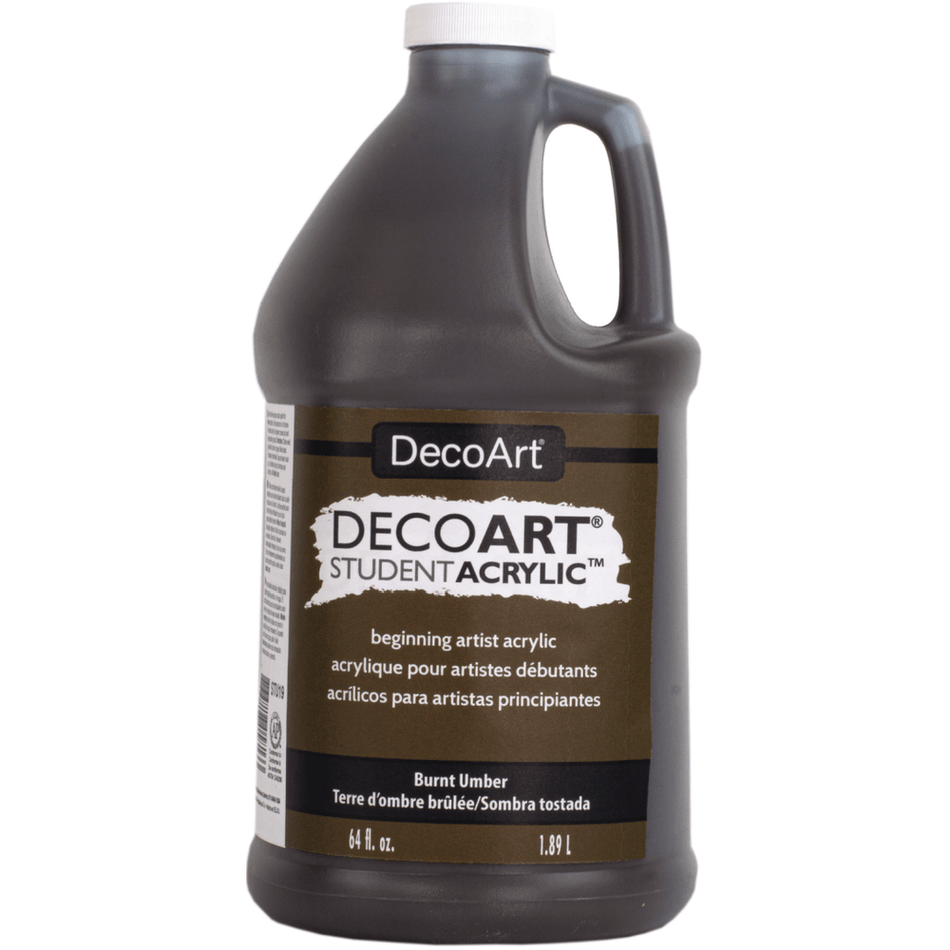 DecoArt STU19 Student Acrylic, 64 fl. oz., Burnt Umber