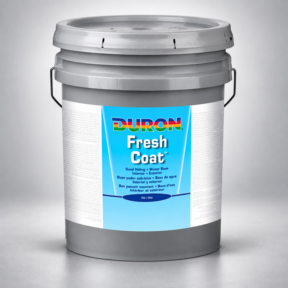 Duron Fresh Coat Interior-Exterior Latex Paint Flat White Base 5 Gallon