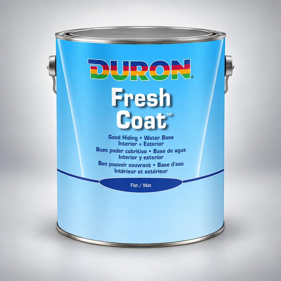 Duron Fresh Coat Interior-Exterior Latex Paint Flat White Base 1 Gallon