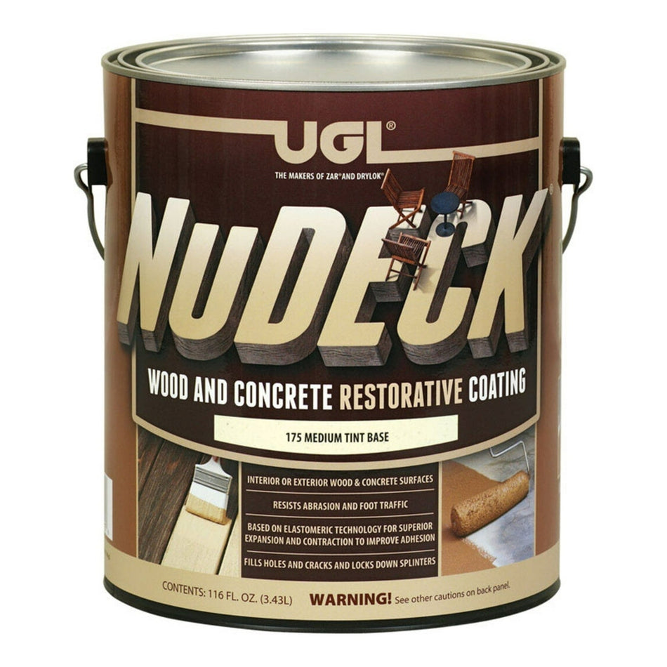 Sika 17513 Zar NuDeck Wood and Concrete Restorative Coating, One Gallon, Medium Tint Base
