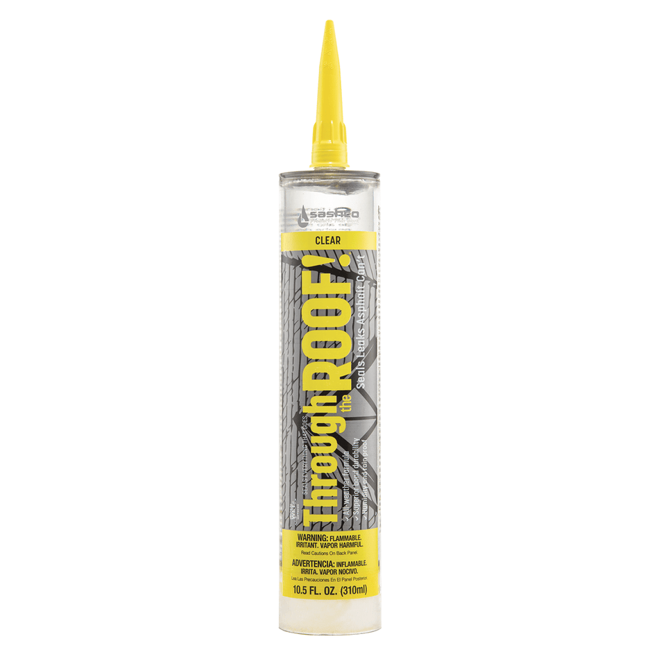 Sashco 14010 Through The Roof! Waterproof Sealant, Clear, 10.5 fl. oz. Cartridge