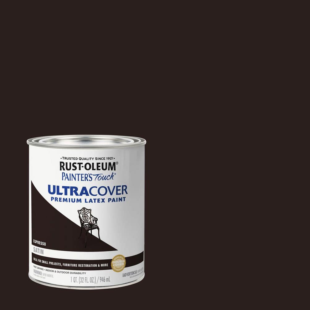 Rust-Oleum Painter's Touch 242018 1 Quart Satin Espresso Ultra Cover Premium Latex Paint