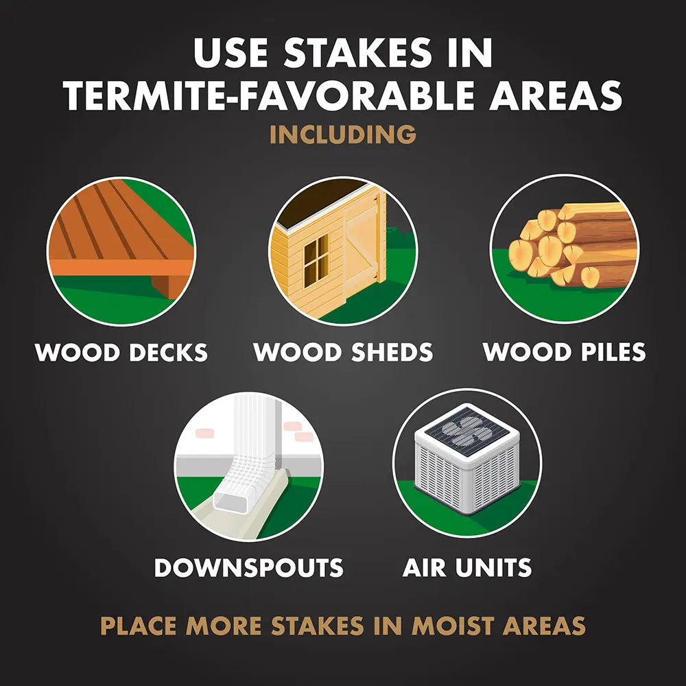 Spectrum Brands HG-96115 Spectracide Terminate Termite Detection & Killing Stakes₂, 3.75 oz.