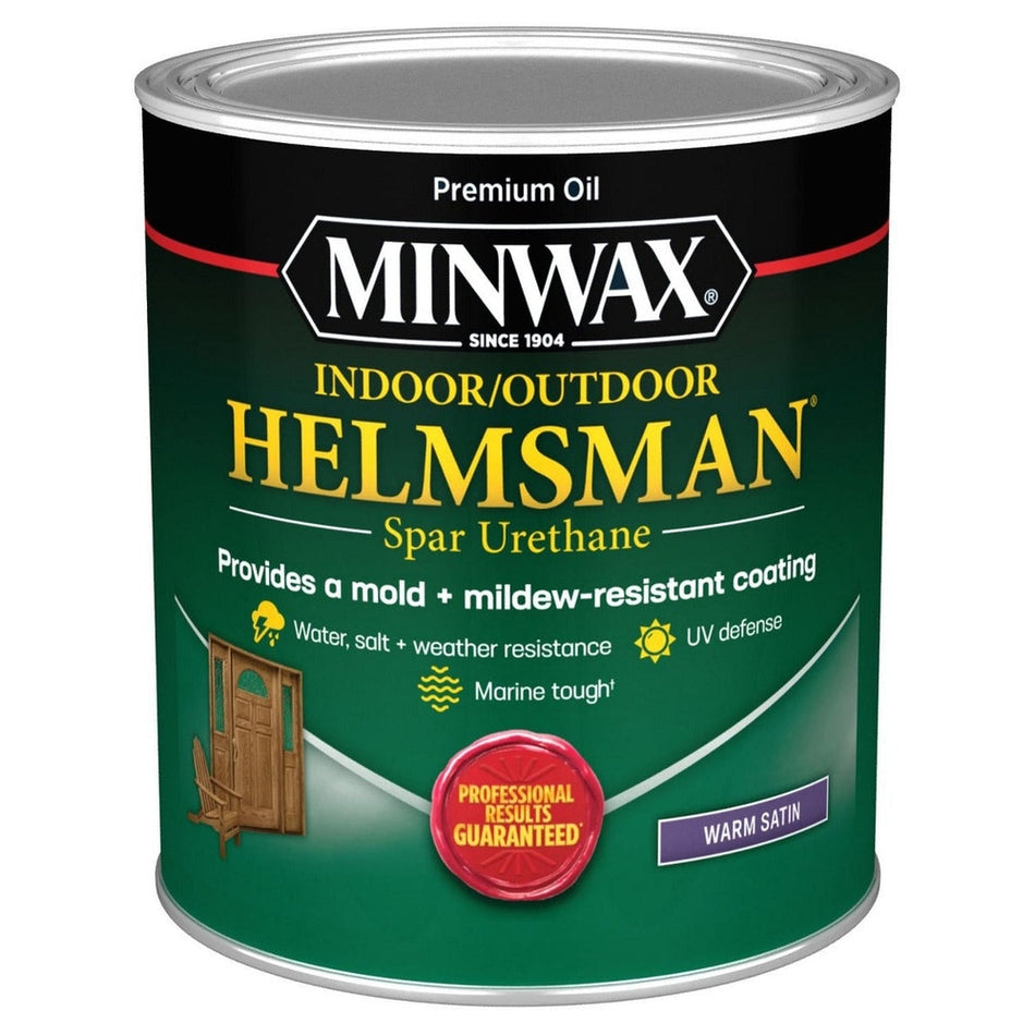 Minwax 63205444 1 Quart Clear Warm Satin Helmsman Indoor / Outdoor Spar Urethane