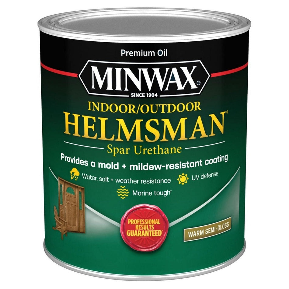 Minwax 63210444 1 Quart Clear Warm Semi-Gloss Helmsman Indoor / Outdoor Spar Urethane