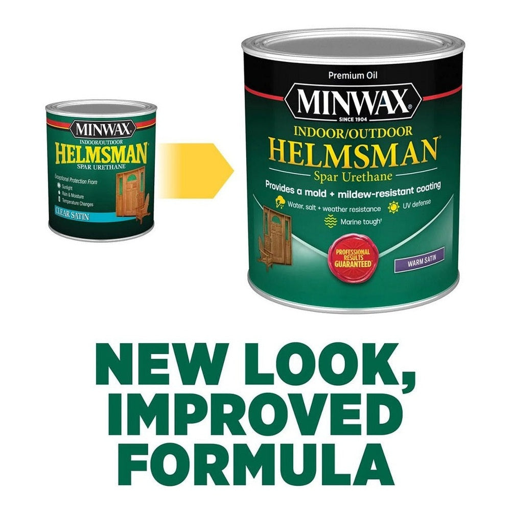 Minwax 13205000 1 Gallon Clear Warm Satin Helmsman Indoor / Outdoor Spar Urethane