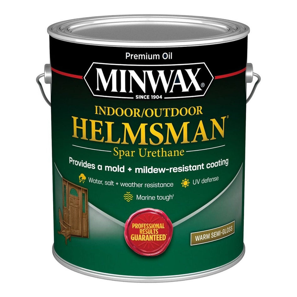 Minwax 13210000 1 Gallon Clear Warm Semi-Gloss Helmsman Indoor / Outdoor Spar Urethane