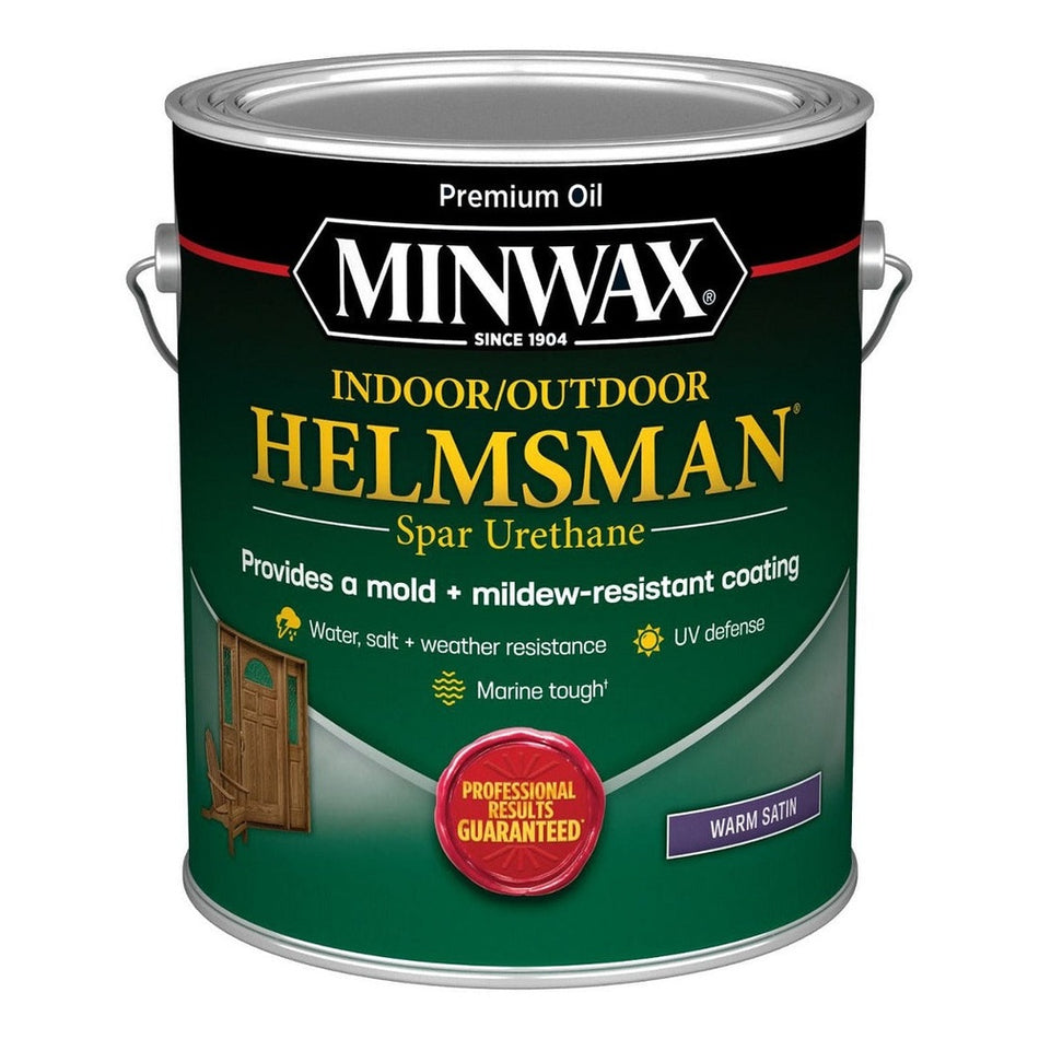 Minwax 13205000 1 Gallon Clear Warm Satin Helmsman Indoor / Outdoor Spar Urethane