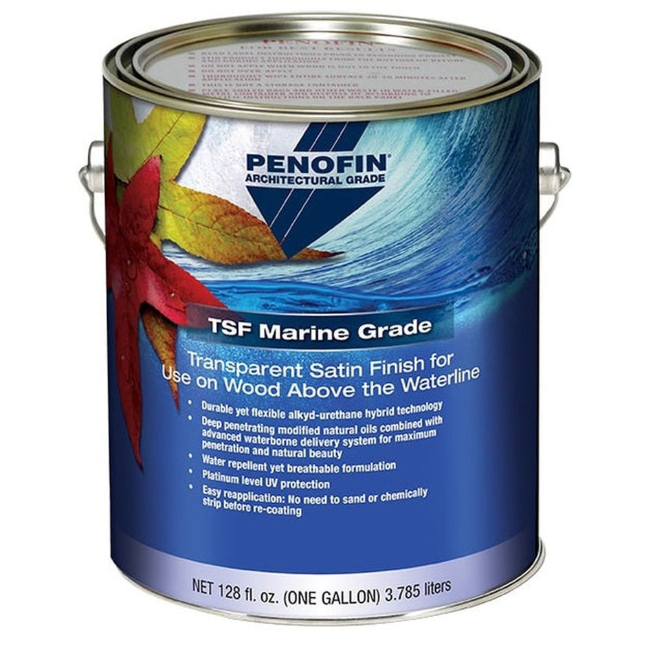 Penofin FAMARGA 1 Gallon Natural Transparent Satin Finish Marine Grade for Use on Wood Above the Waterline
