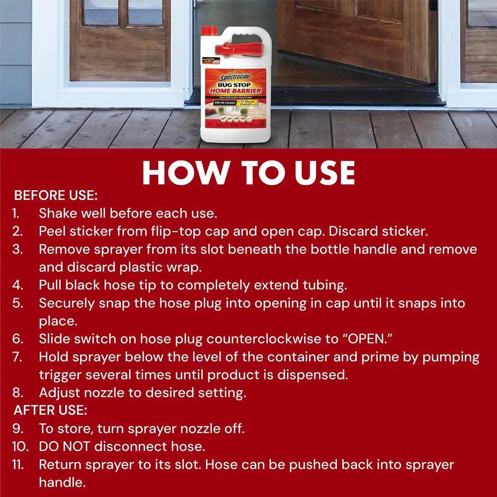 Spectrum Brands HG-96098 Bug Stop Home Barrier with Trigger Sprayer, 1 Gallon
