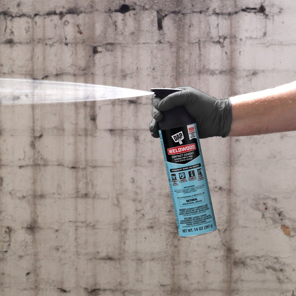 DAP Weldwood Landau Top & Trim Contact Cement Spray Adhesive, Clear, 14 oz.