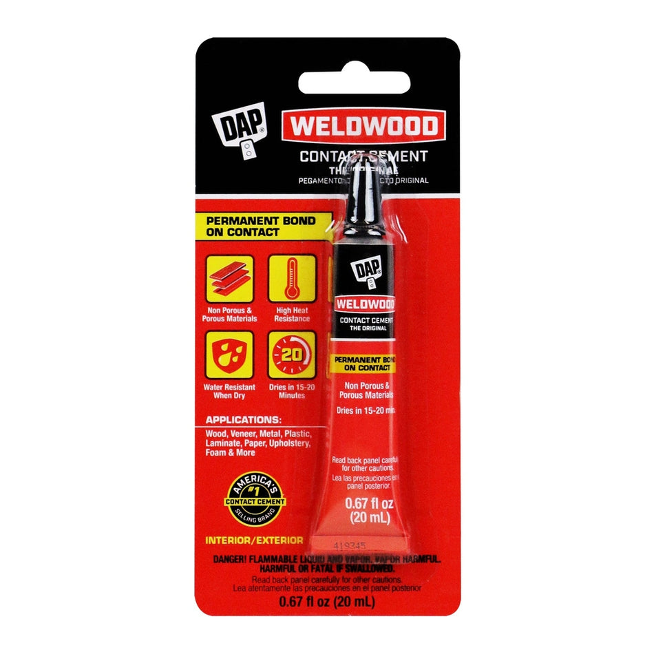 DAP Original Contact Neoprene Adhesive, Tan, 0.67 fl. oz.
